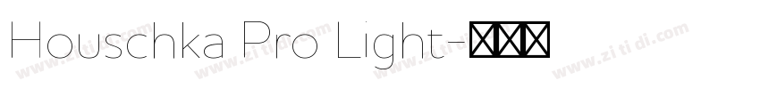 Houschka Pro Light字体转换